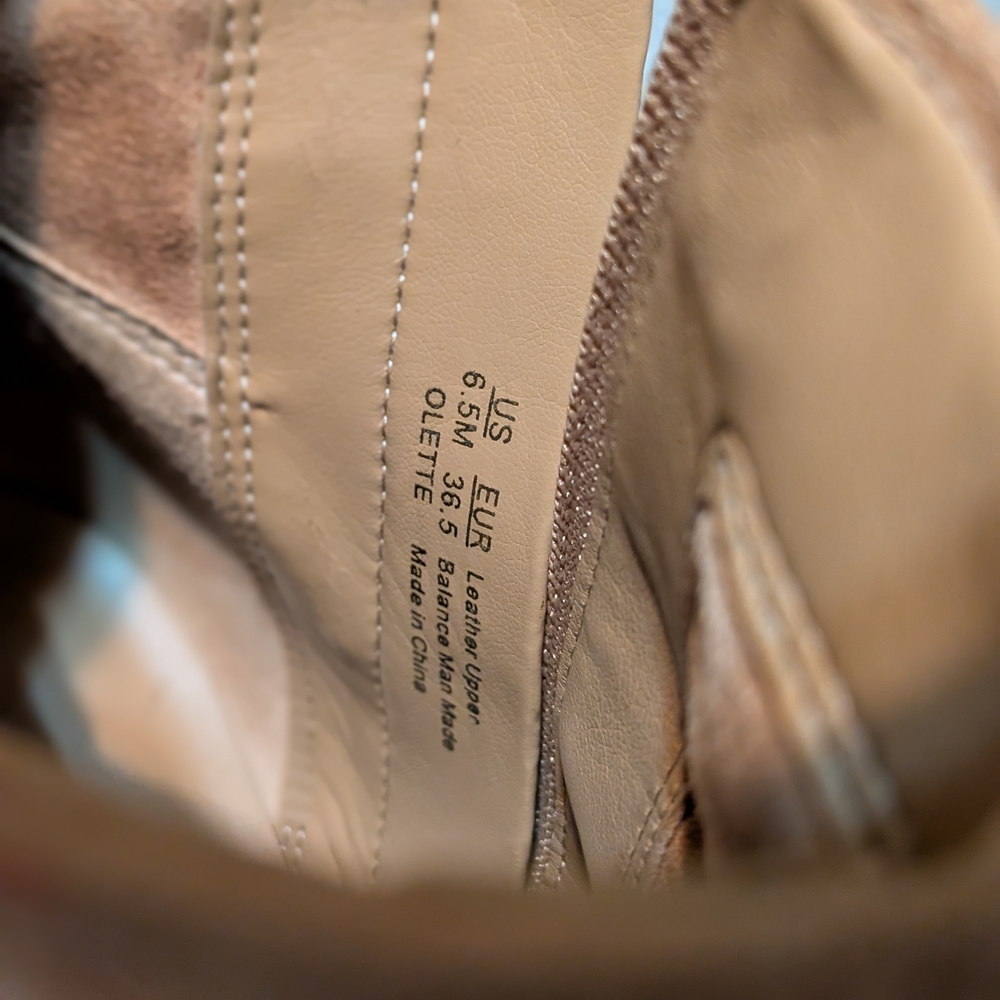 Chic Tan Suede Heeled Boots - Picture 4 of 4